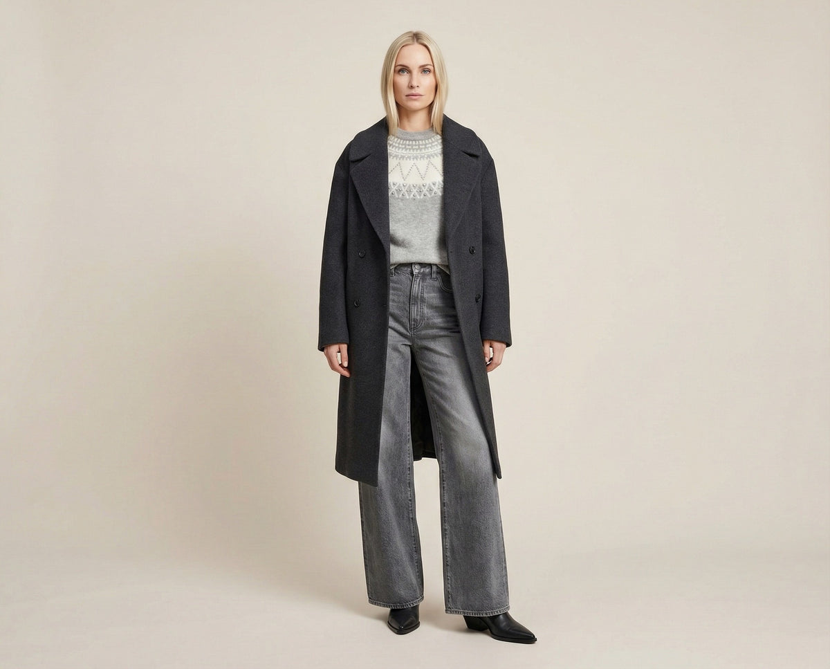 Allison Grey Long Coat 261TP2550