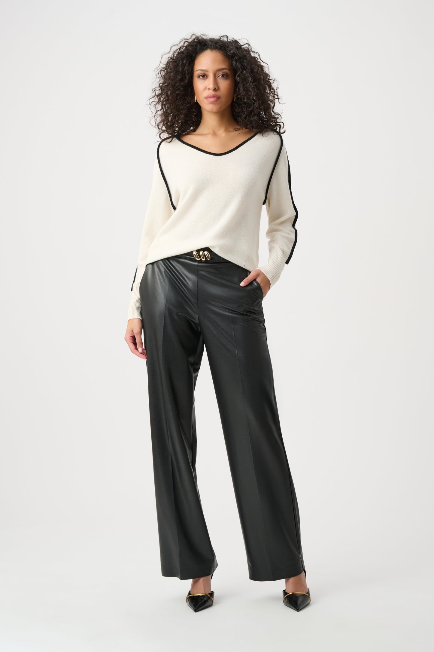 Joseph Ribkoff Pleather Trousers 263063
