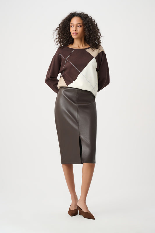 Joseph Ribkoff Chocolate Skirt 263213