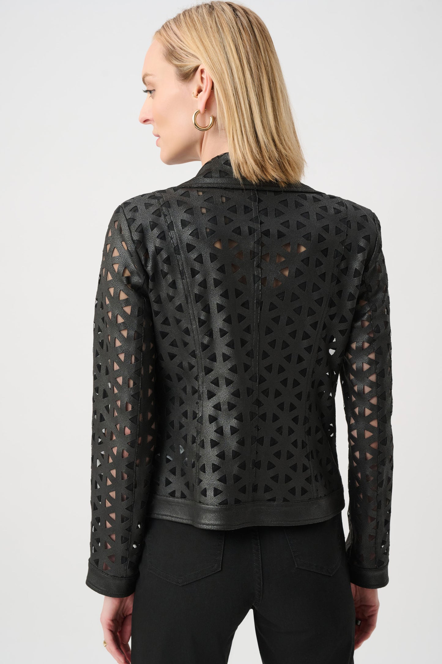 Joseph Ribkoff Black Pleather Jacket 263910
