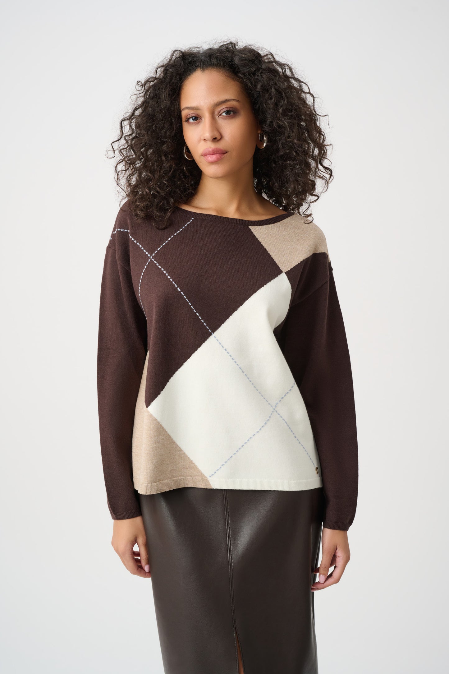 Joseph Ribkoff Check Sweater 263948