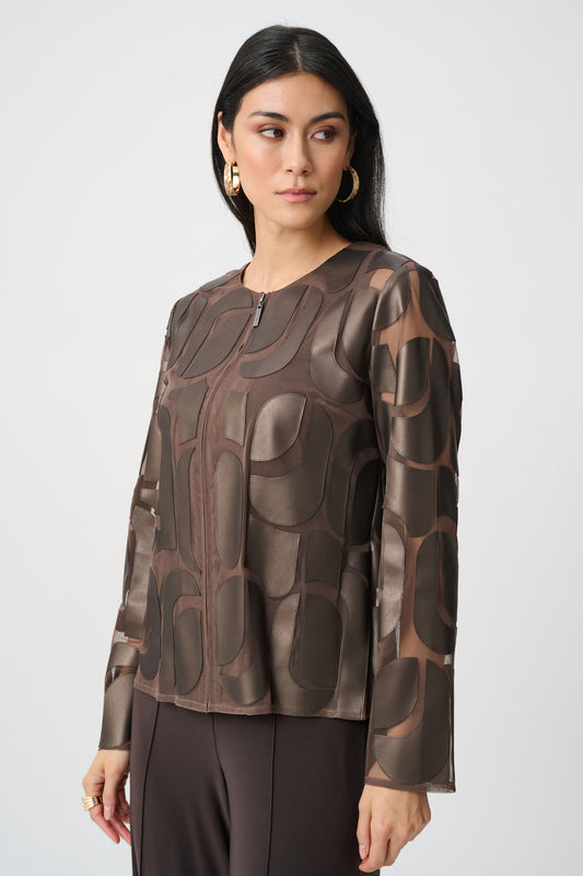 Joseph Ribkoff Bronze Pleather Jacket 263964