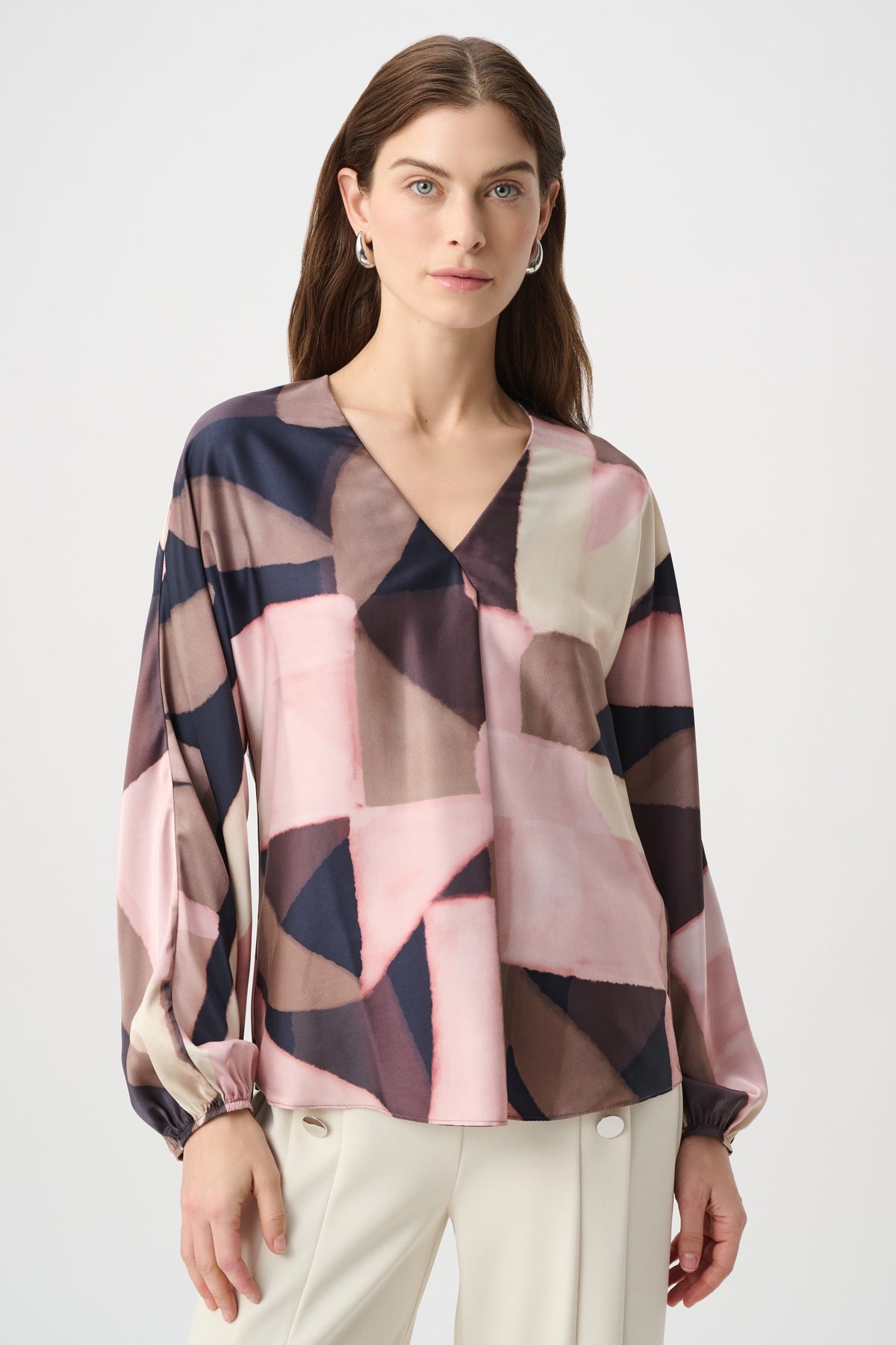 Joseph Ribkoff Print Satin Blouse 264197