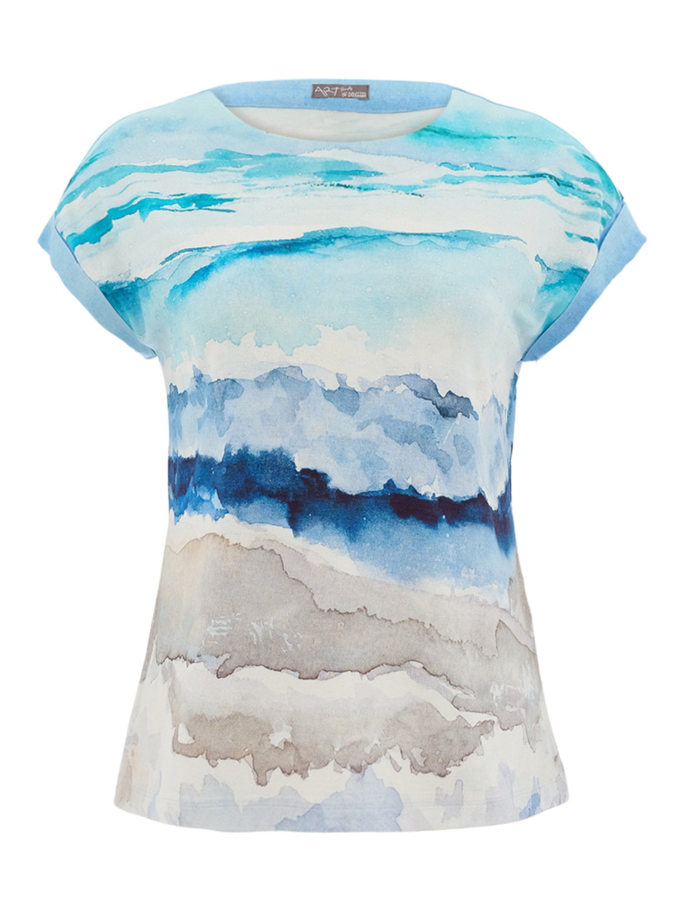 Dolcezza Wave Print Sparkle T-Shirt 26611