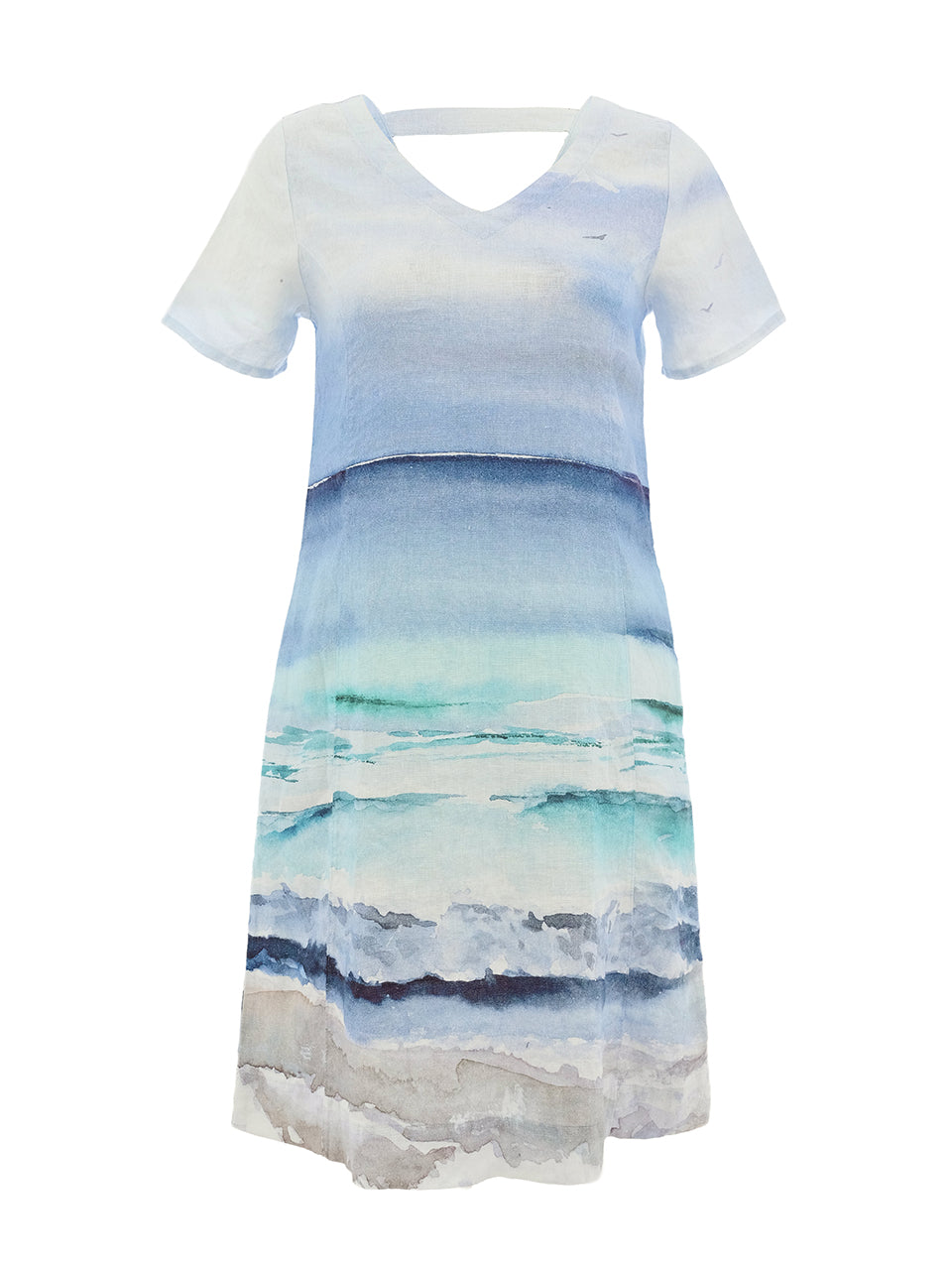 Dolcezza Wave Print Shift Dress 26617