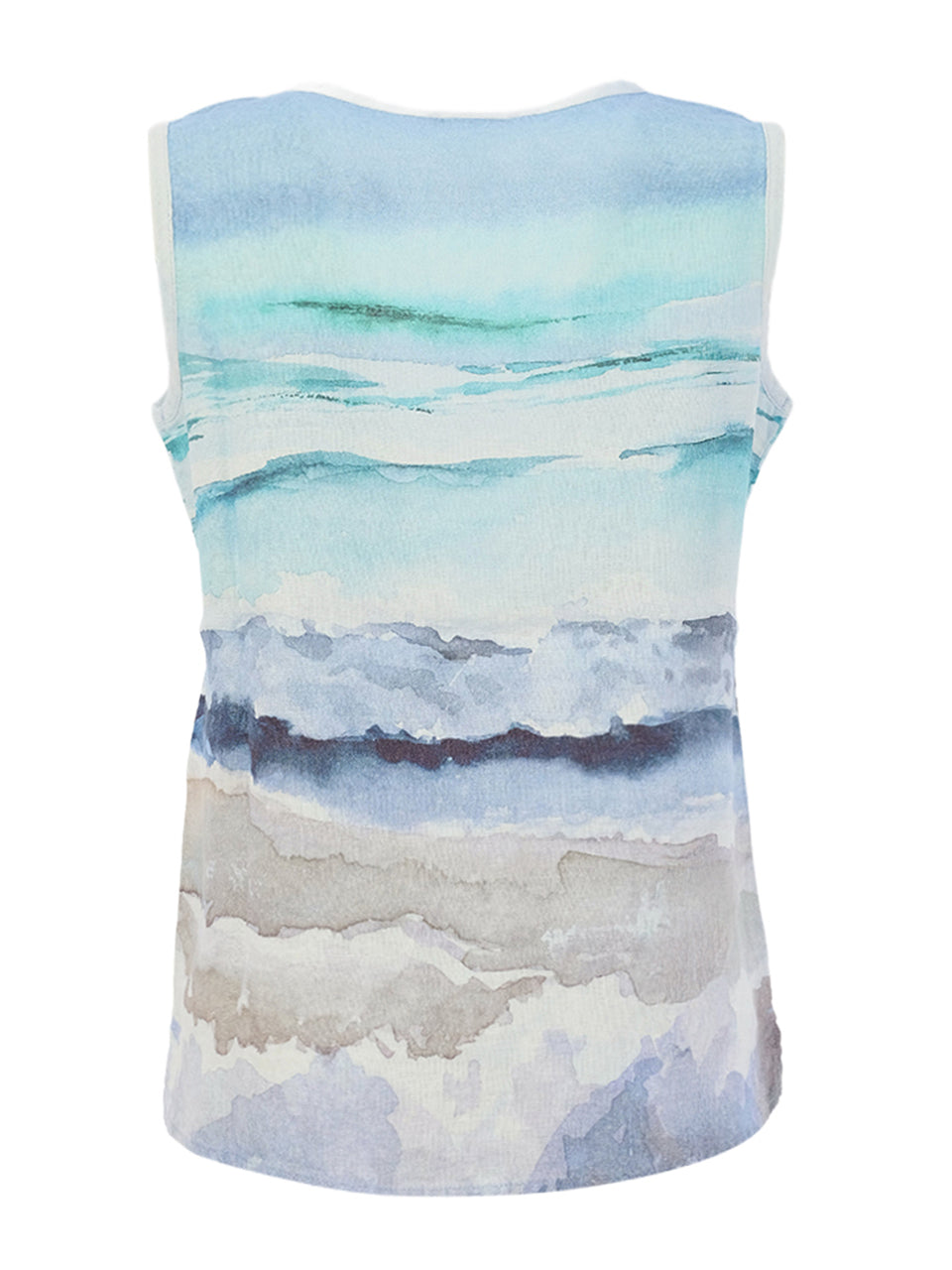 Dolcezza Wave Print Linen Top 26632