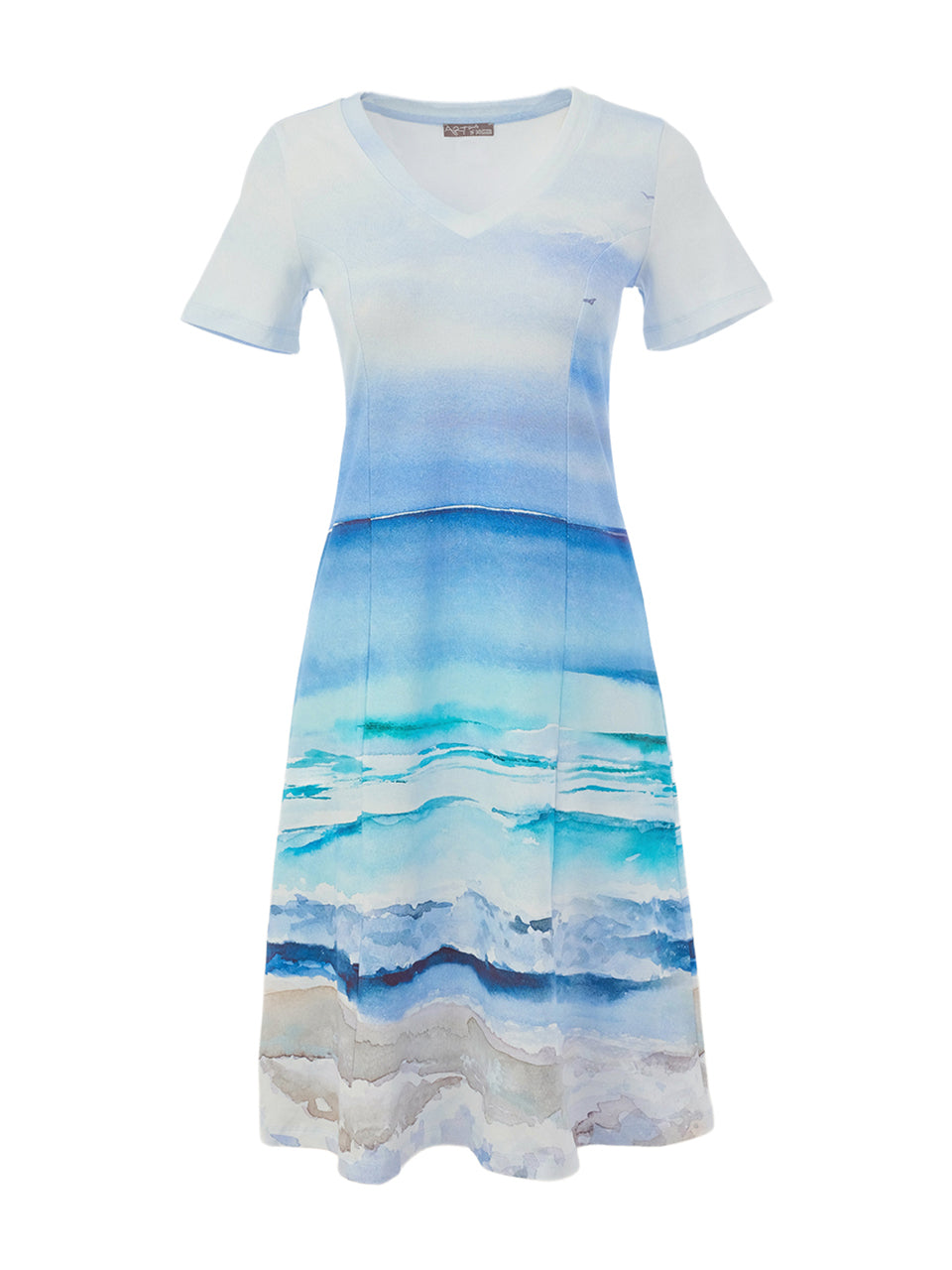 Dolcezza Wave Print A-Line Dress 26633