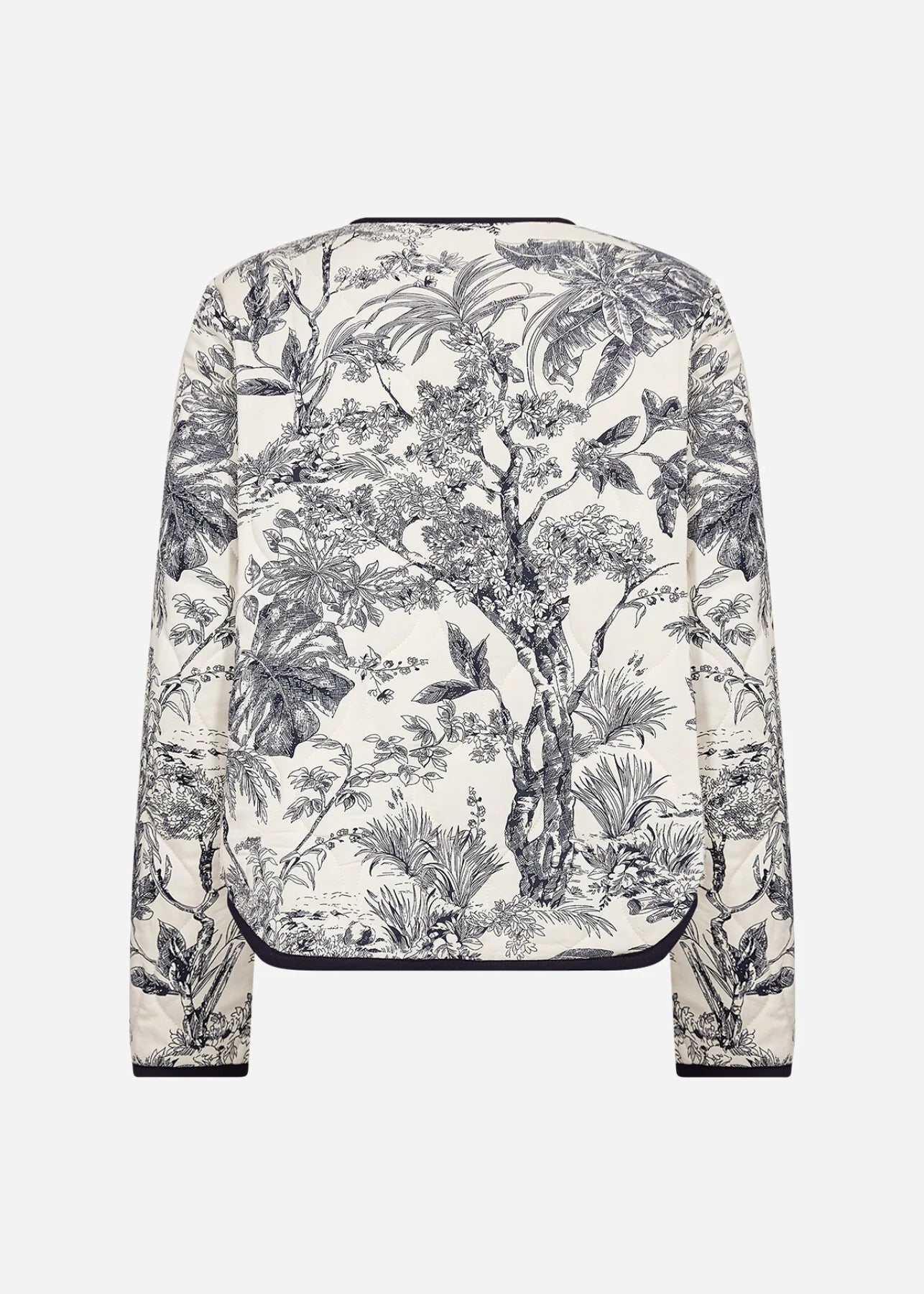 Soya Concept Leaf Print Quilted Jacket 41661