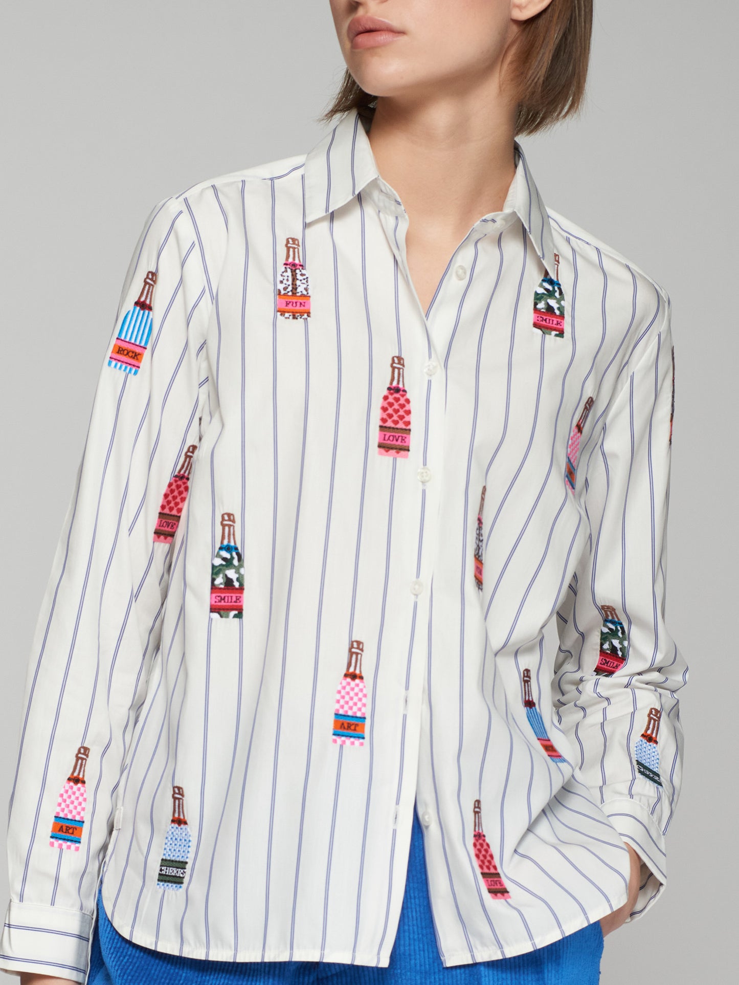 Vilagallo Embroidered Bottles Shirt 31562