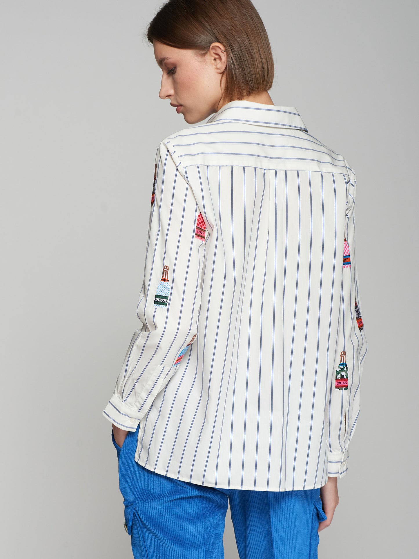 Vilagallo Embroidered Bottles Shirt 31562