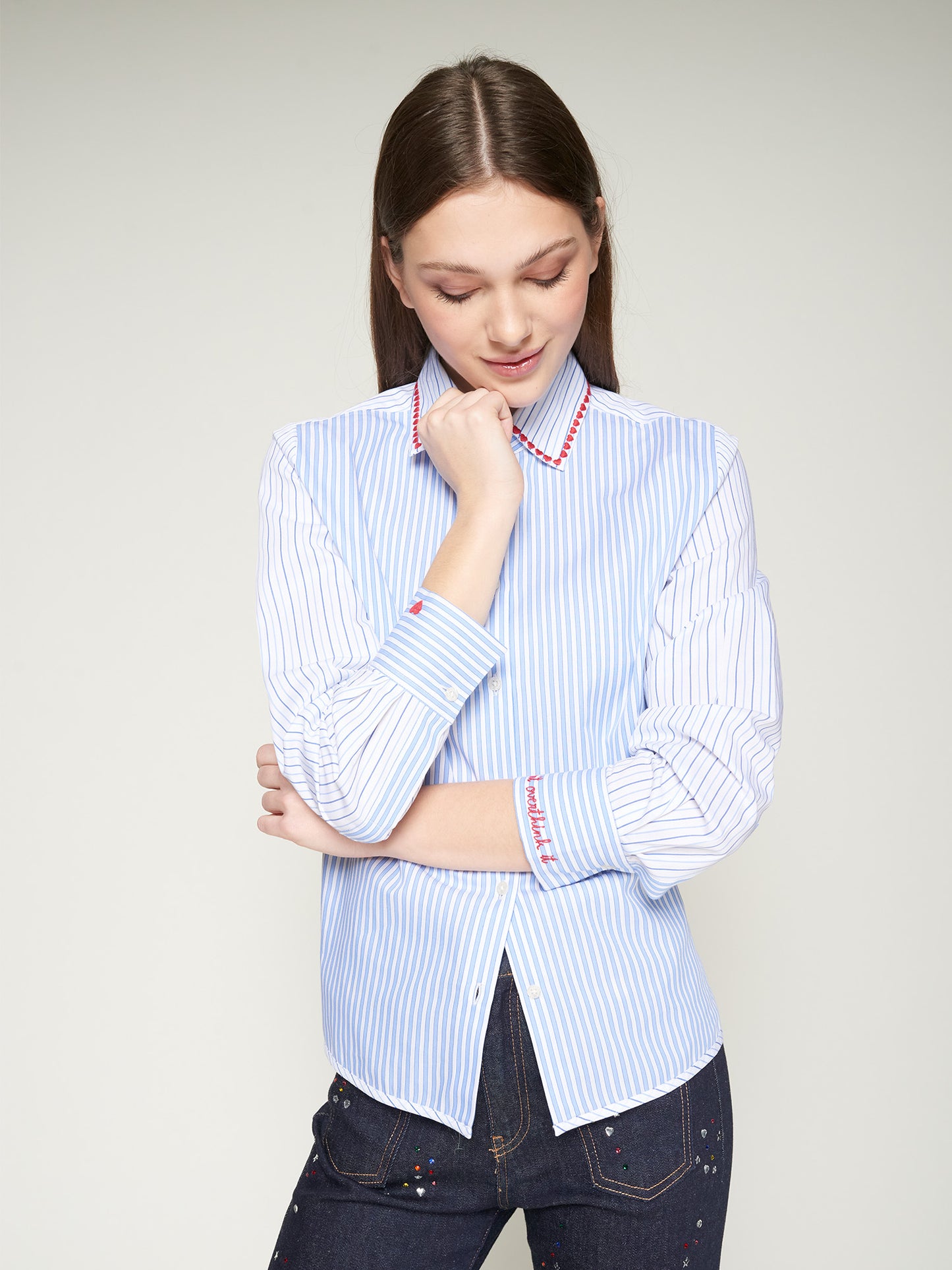 Vilagallo Cotton Stripe Shirt 32660