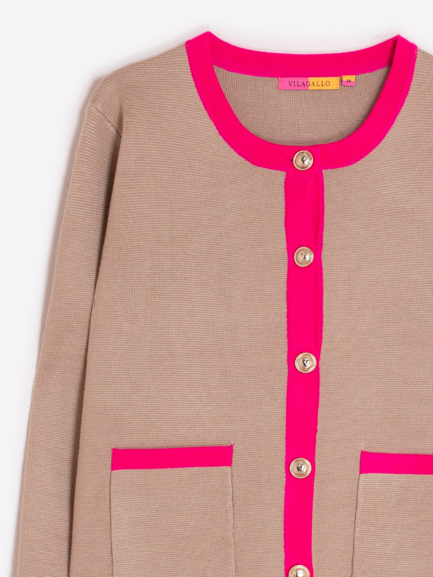 Vilagallo Camel Cardigan 32767