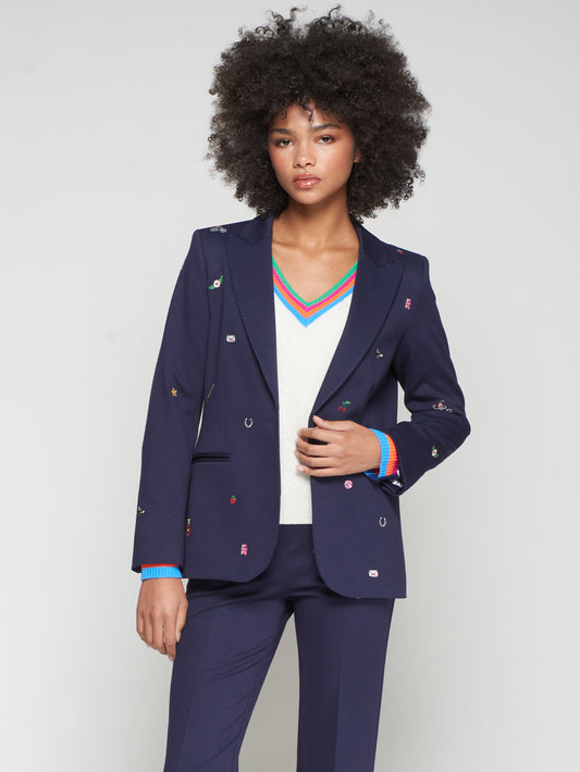 Vilagallo Navy Blazer 32830