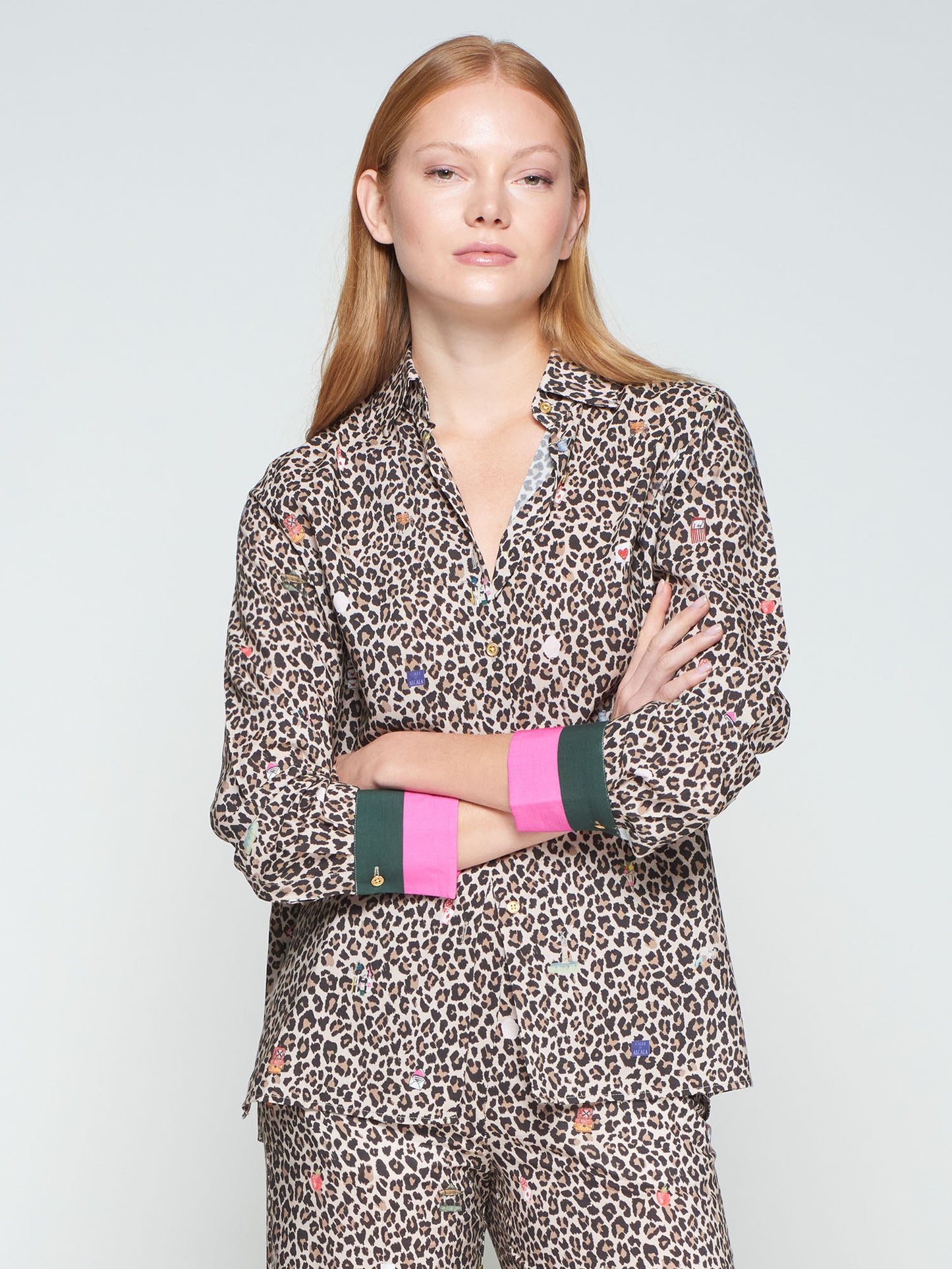 Vilagallo Animal Print Blouse 32932