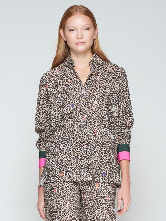 Vilagallo Animal Print Blouse 32932