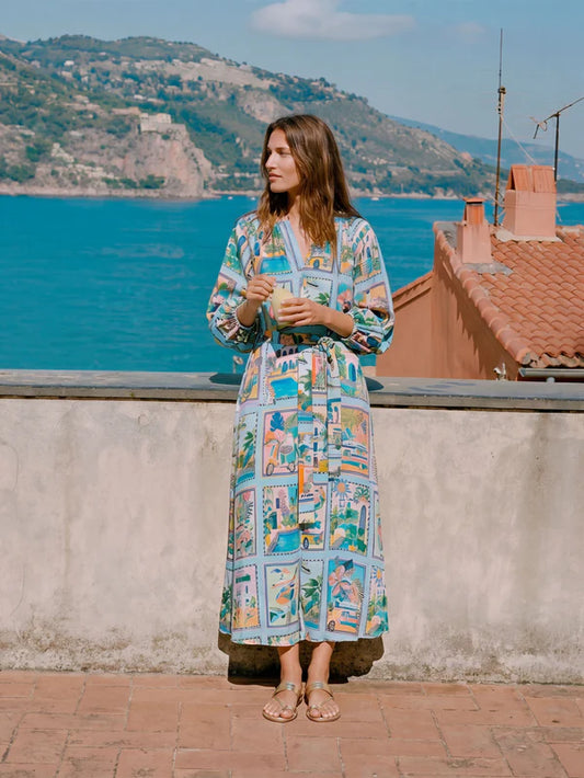 Vilagallo Cuban Postcards Dress 33654