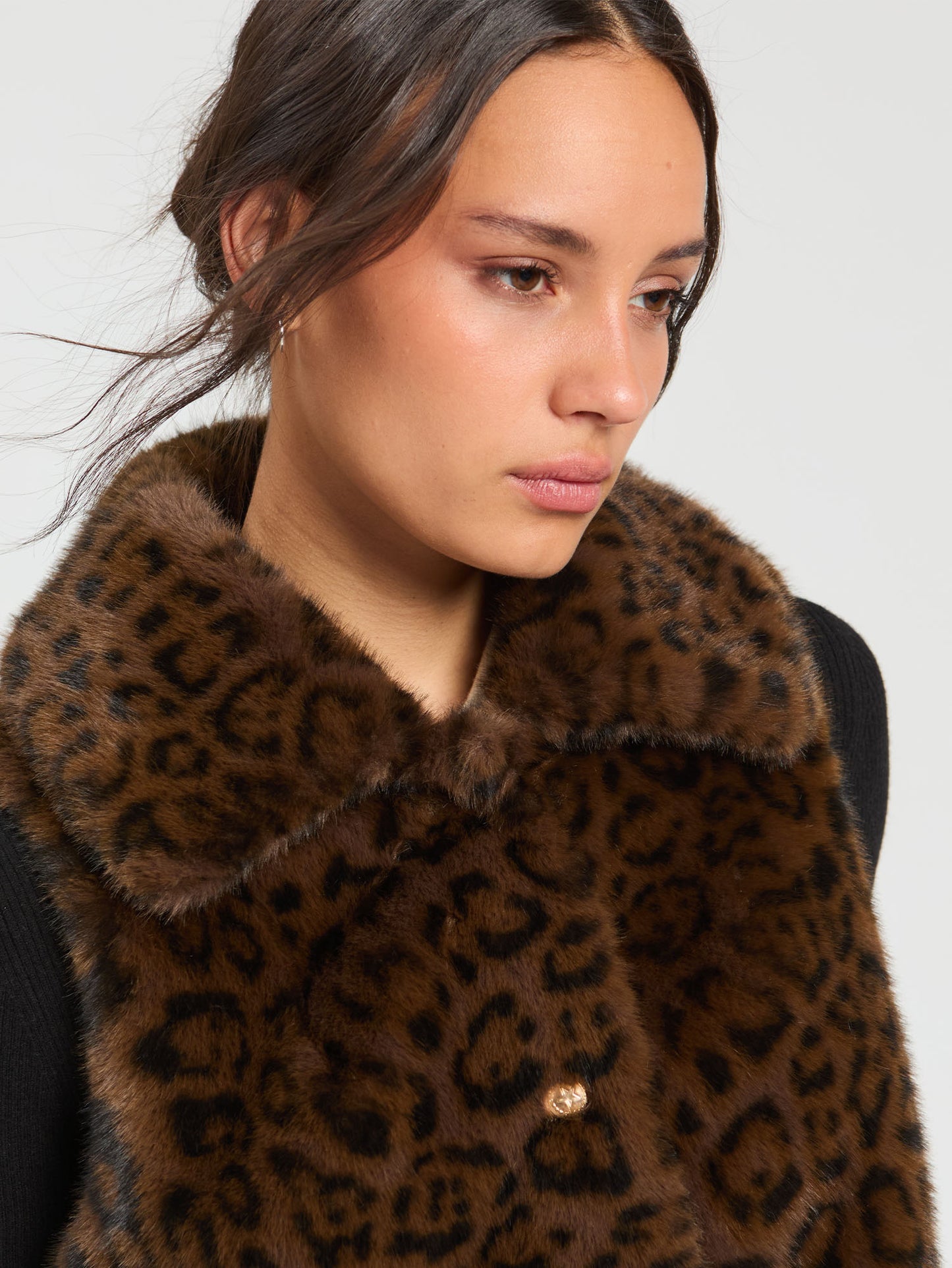 Vilagallo Animal Print Gilet 33765