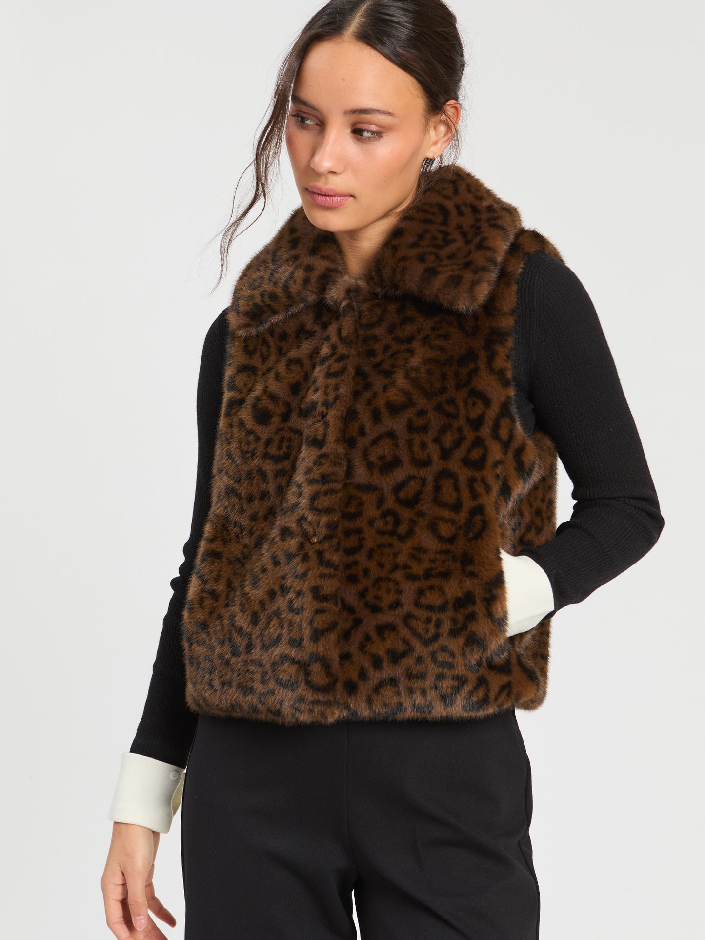 Vilagallo Animal Print Gilet 33765