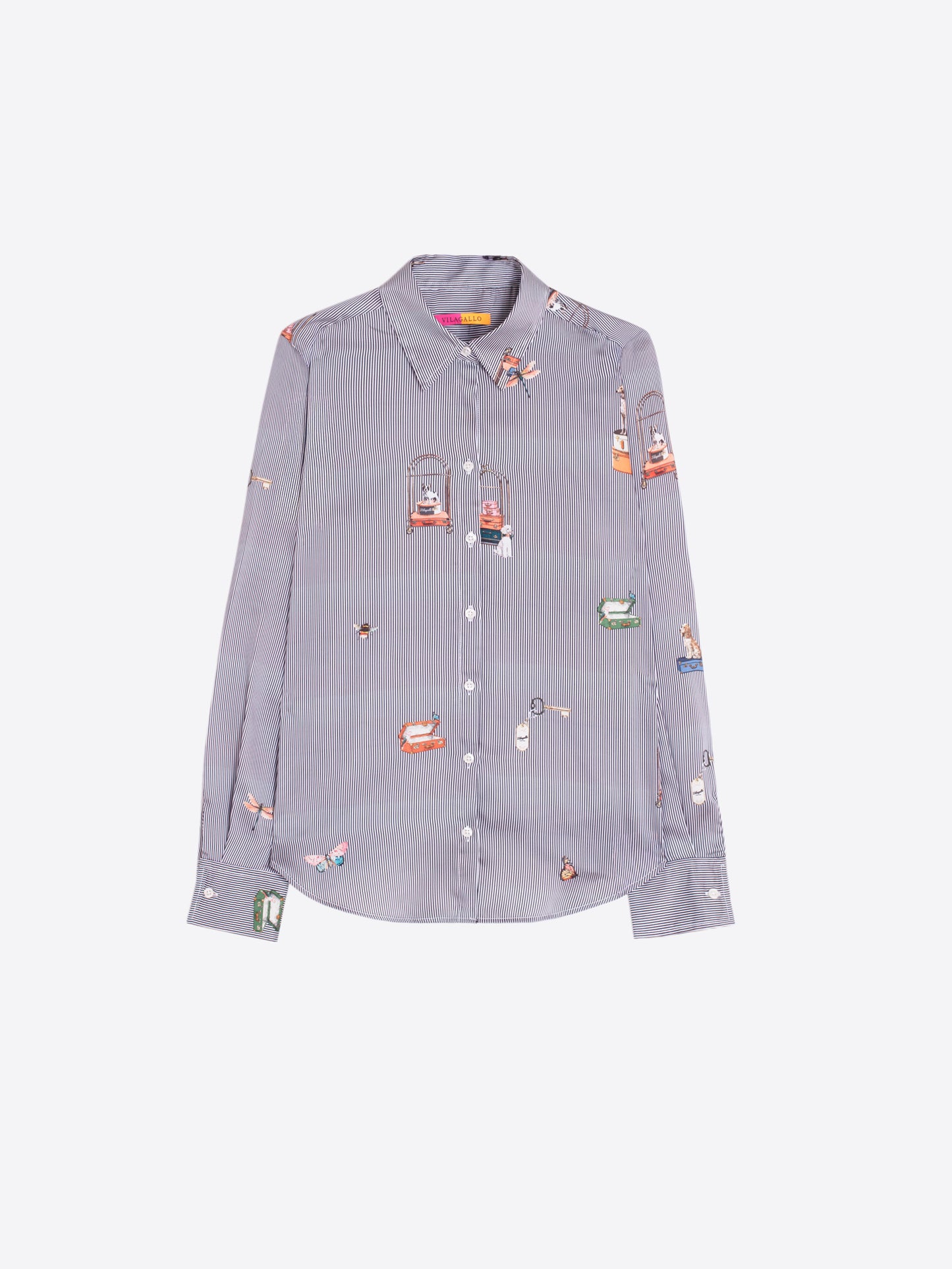 Vilagallo Stripe/Print Shirt 33925