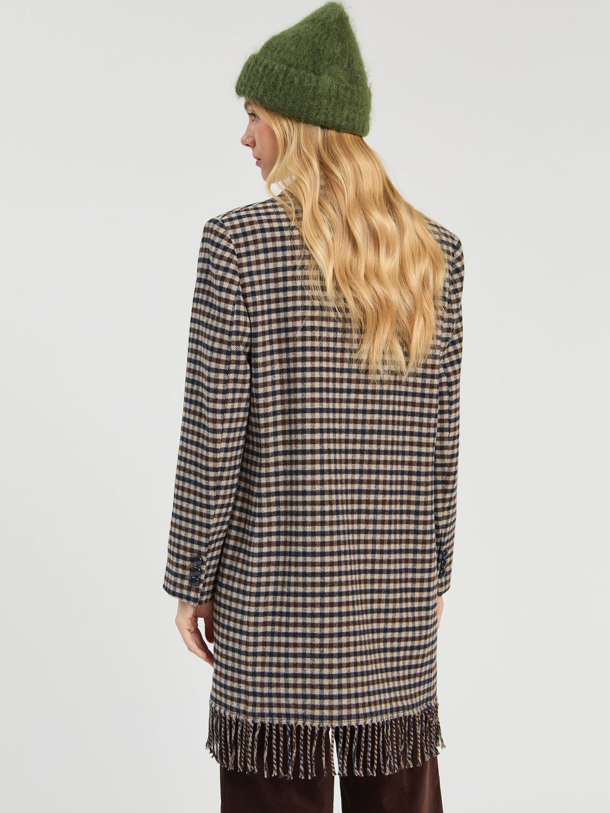 Vilagallo Tweed Check Coat 33929