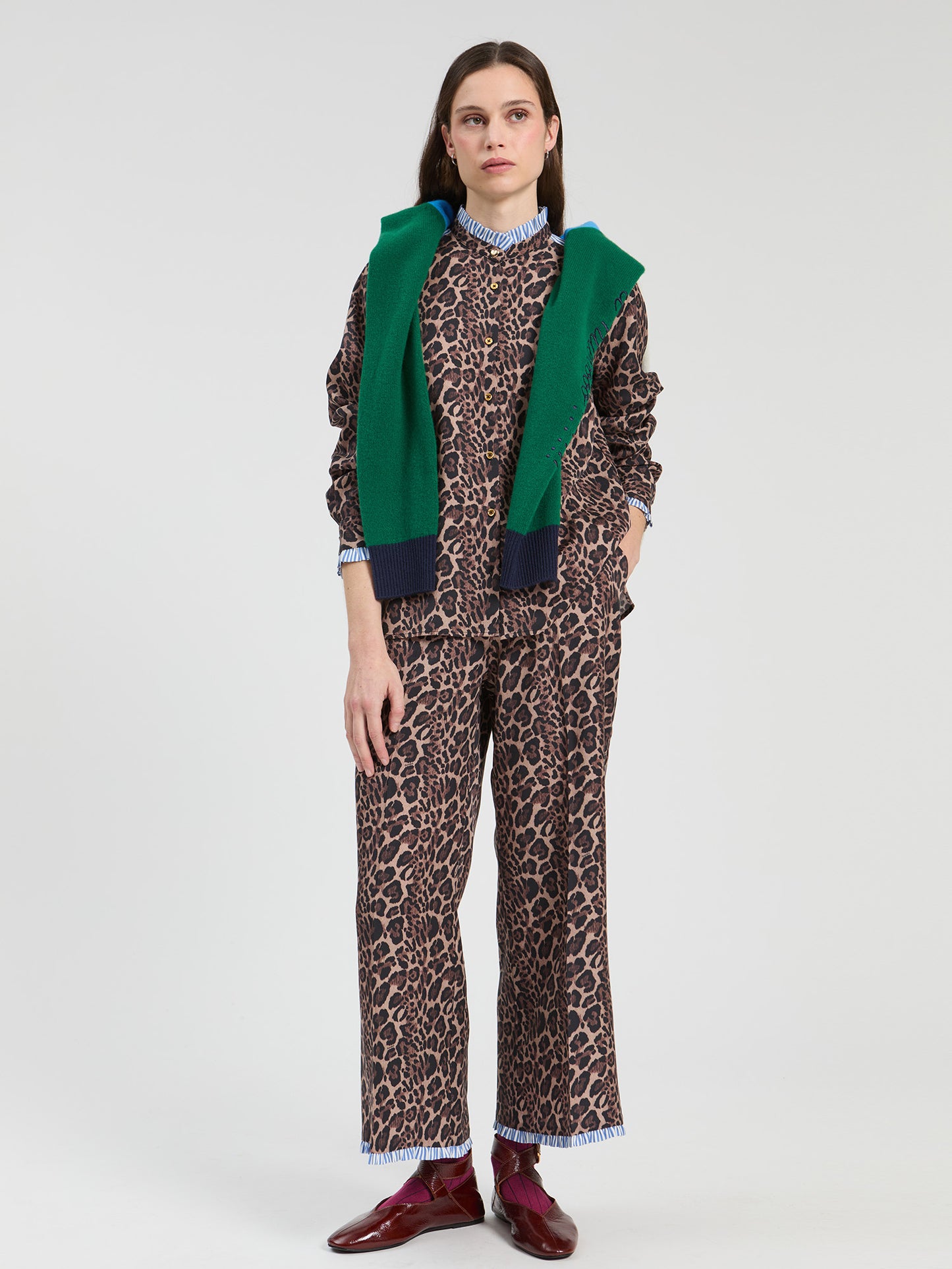 Vilagallo Animal Print Blouse 34035