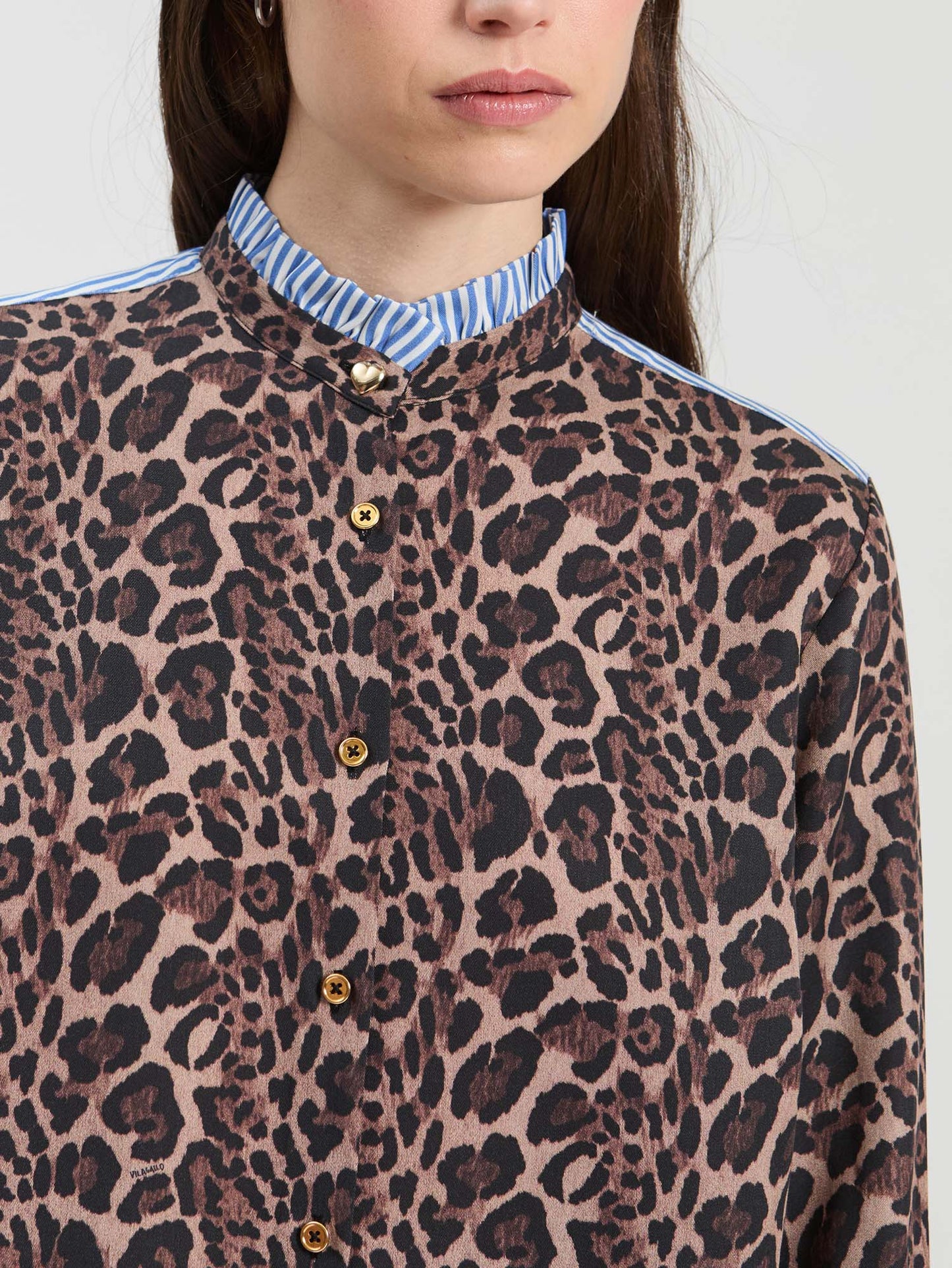 Vilagallo Animal Print Blouse 34035