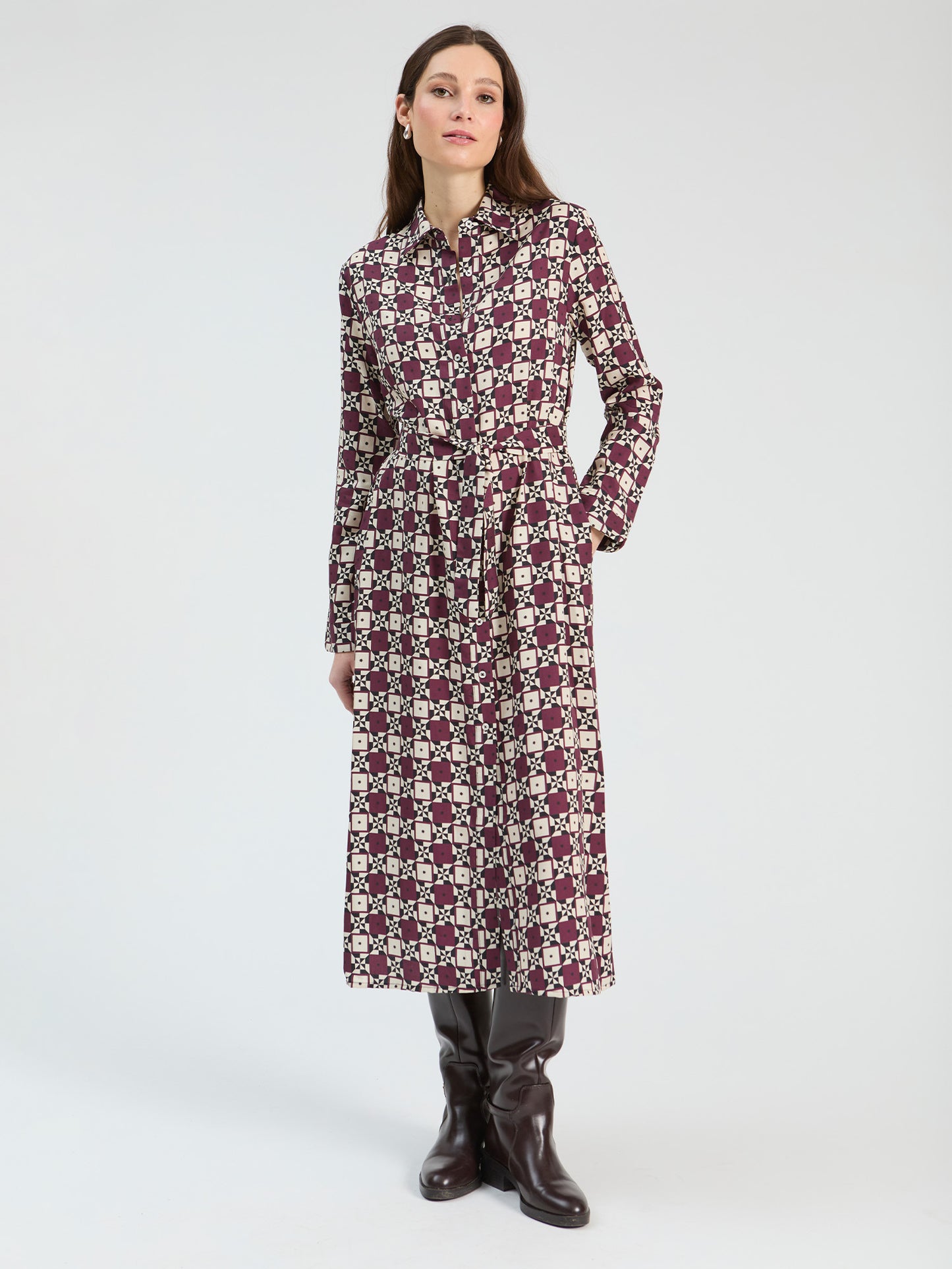 Vilagallo Geo Print Dress 34113