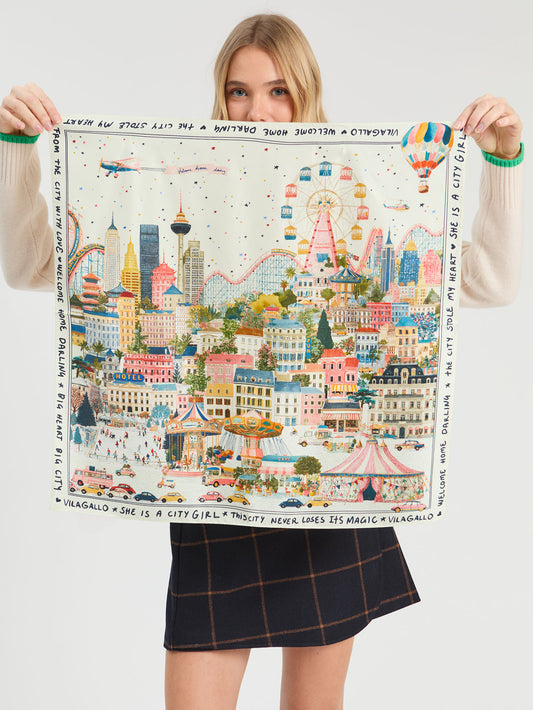 Vilagallo Print Square Scarf 34199