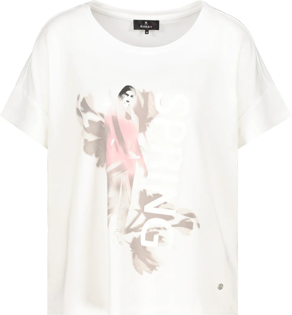 Monari 408169 lady print t-shirt