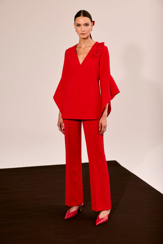 Carla Ruiz Red Trouser Suit 52004