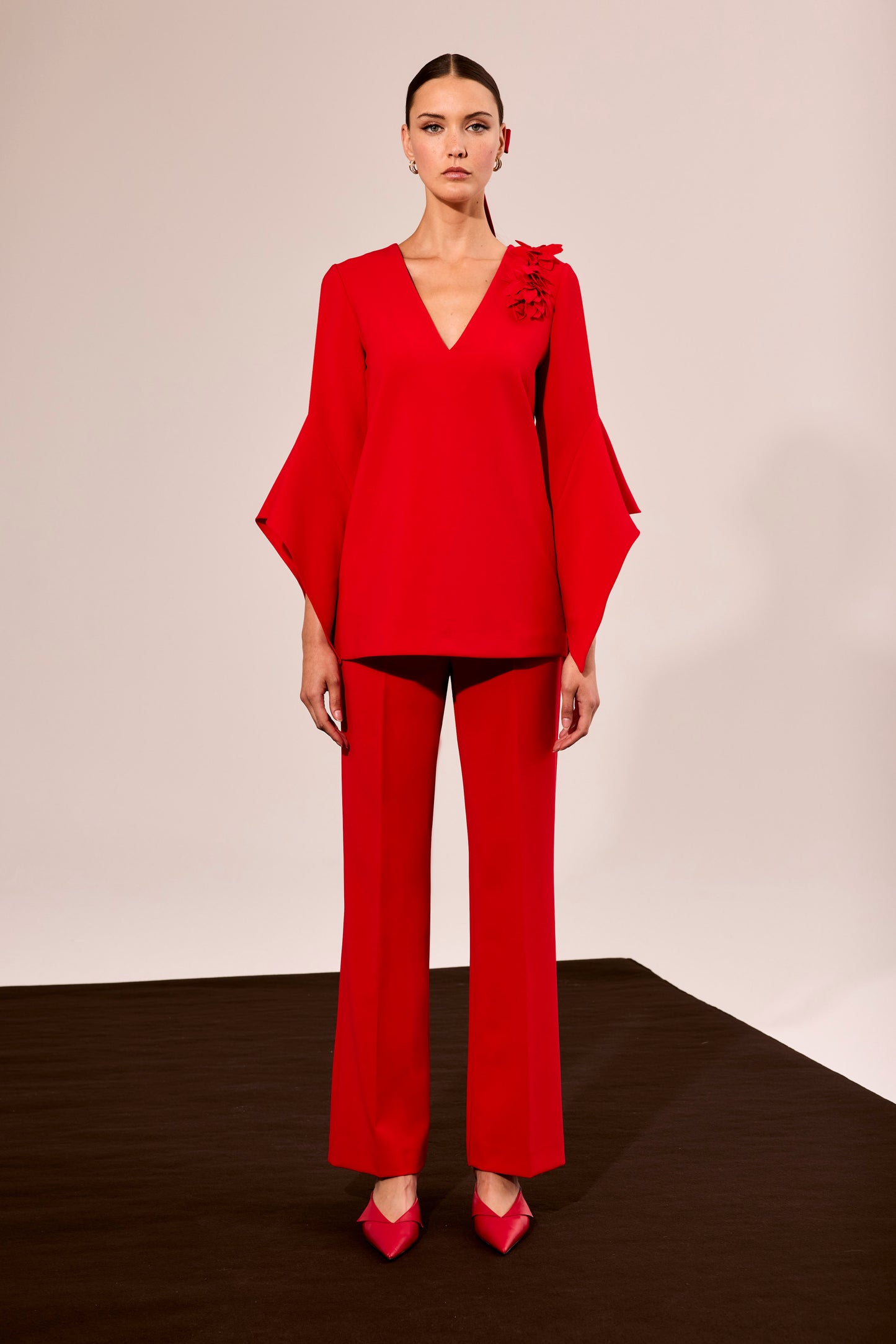 Carla Ruiz Red Trouser Suit 52004