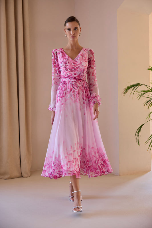 Coming Soon - Carla Ruiz Blue Floral Dress 52-707