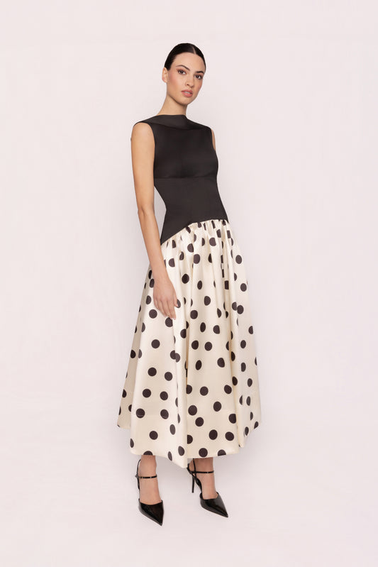 Carla Ruiz Black Polka Dot Dress 53014