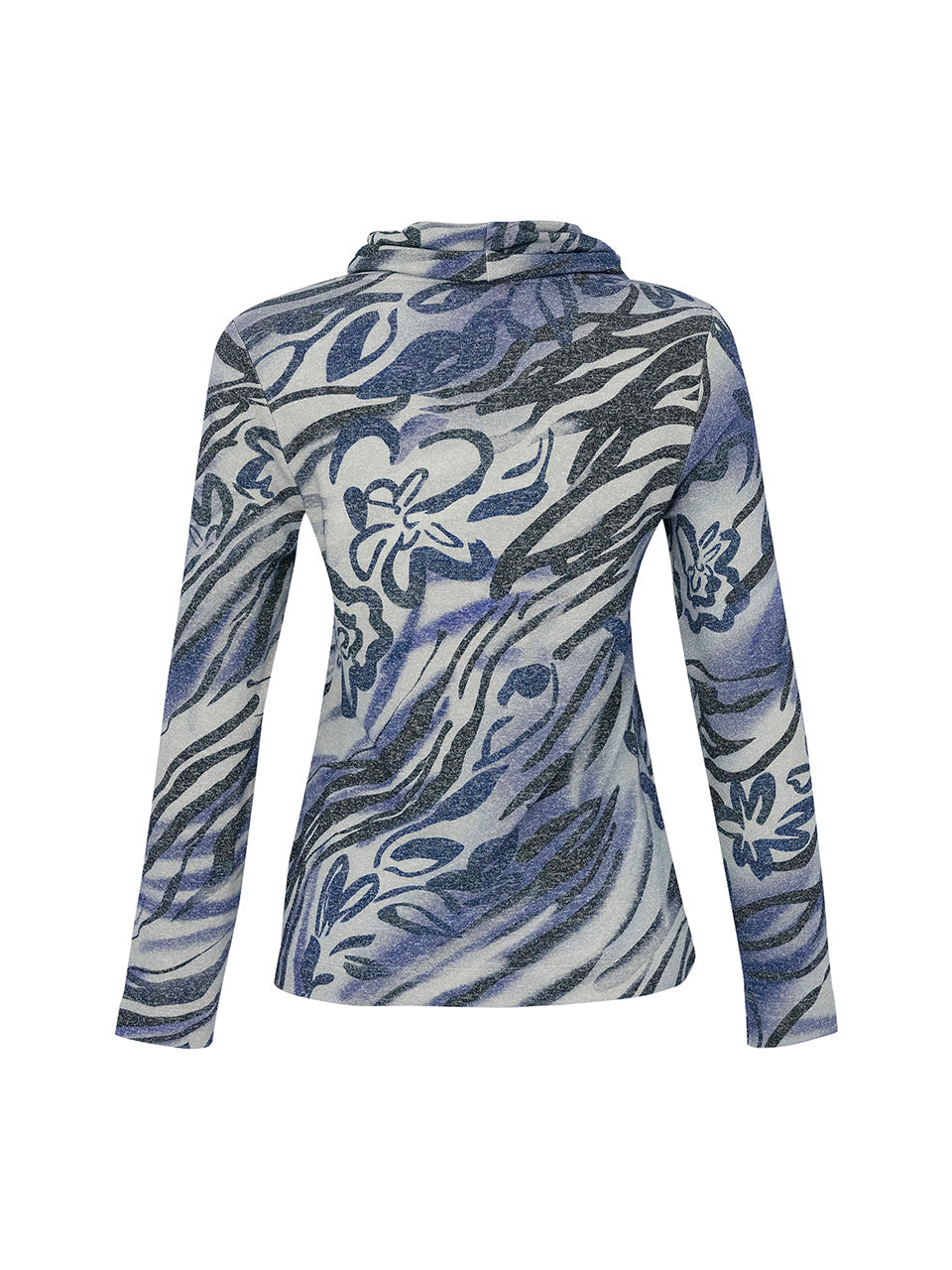 Dolcezza Cowl Neck Abstract Top