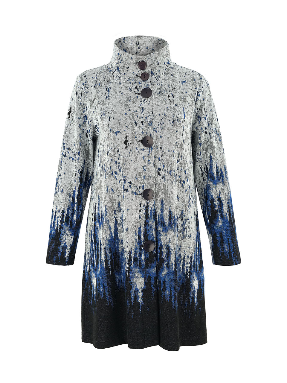 Dolcezza Silver/Blue Long Coatigan 75135