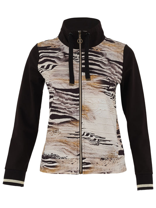 Dolcezza Black/Animal Jersey Jacket 75688
