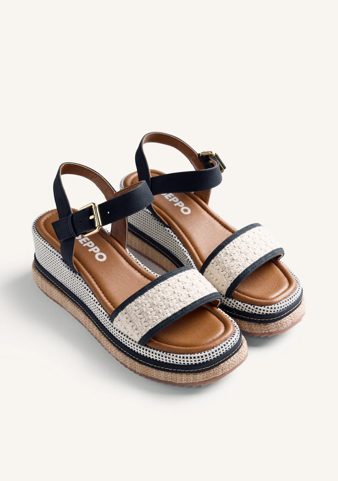 Gioseppo Rafia Wedge Sandal Isoko