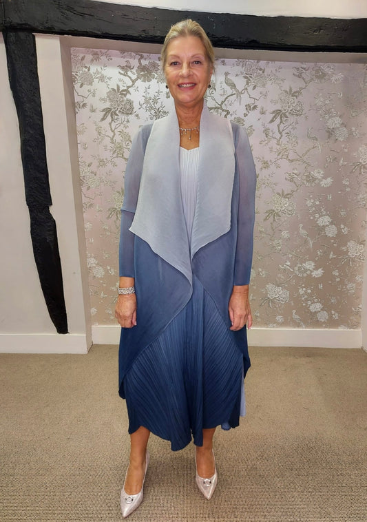 Alquema Marshmallow & Indigo Collare Coat & Estrella Dress AC2404/AD1072L