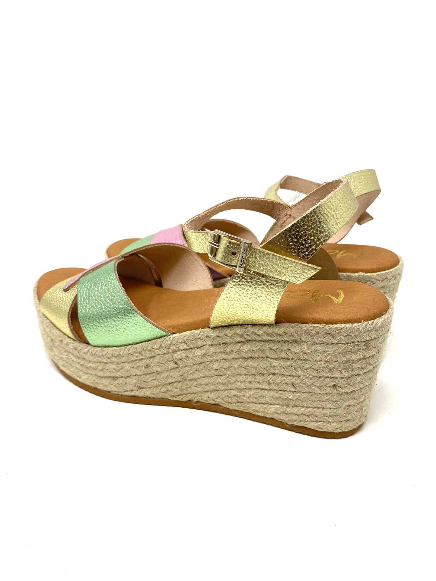 Marila Hamilton Grab metallic platform wedge sandal