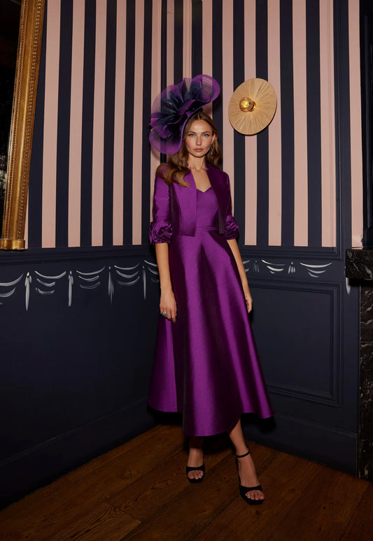 Veni Infantino Plum Full Skirt Dress 992548