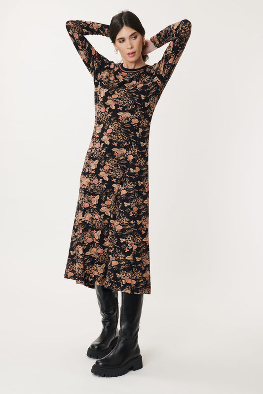 Derhy Floral Print Jersey Dress