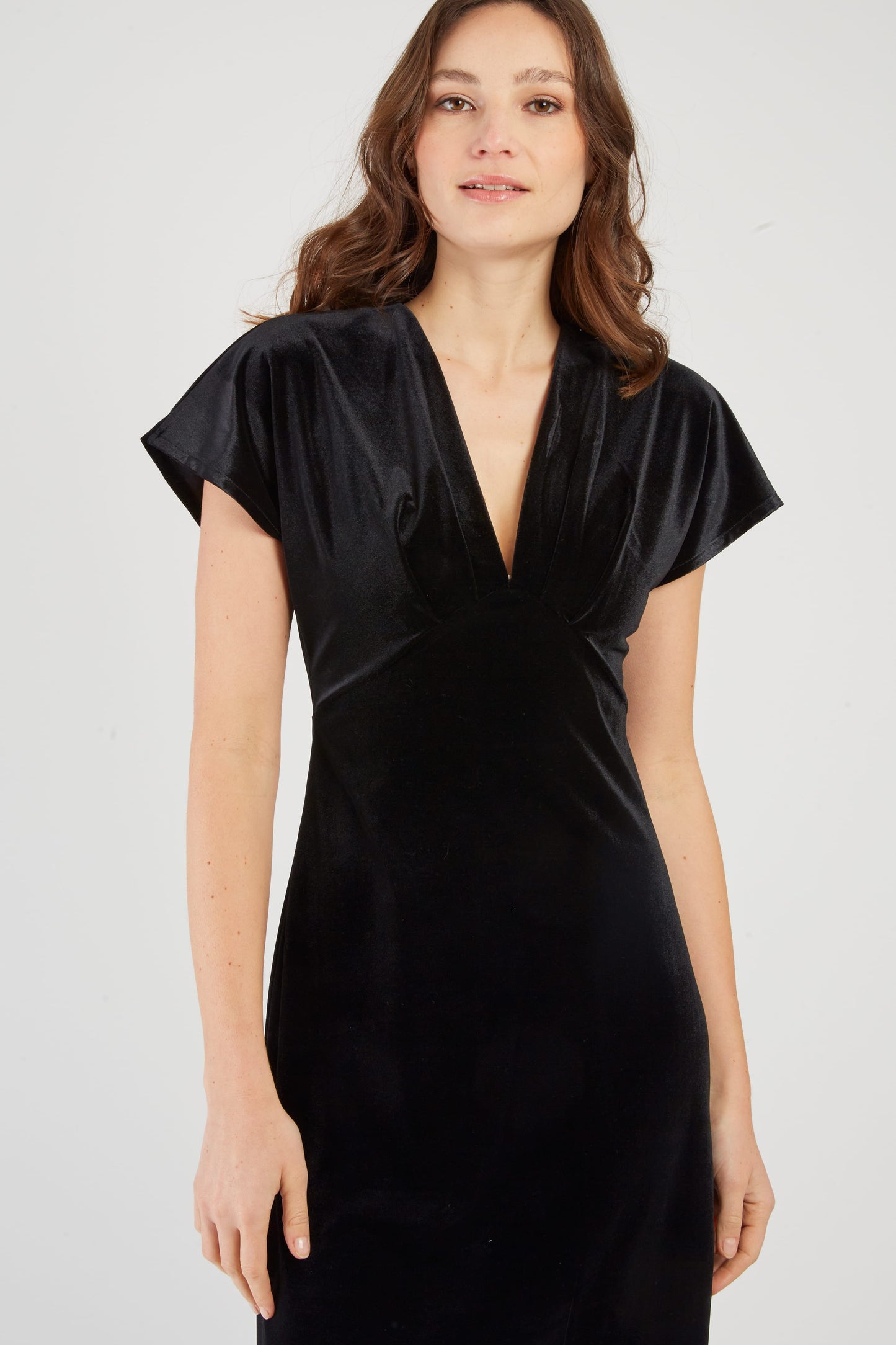 Derhy Black Velvet Dress Edith