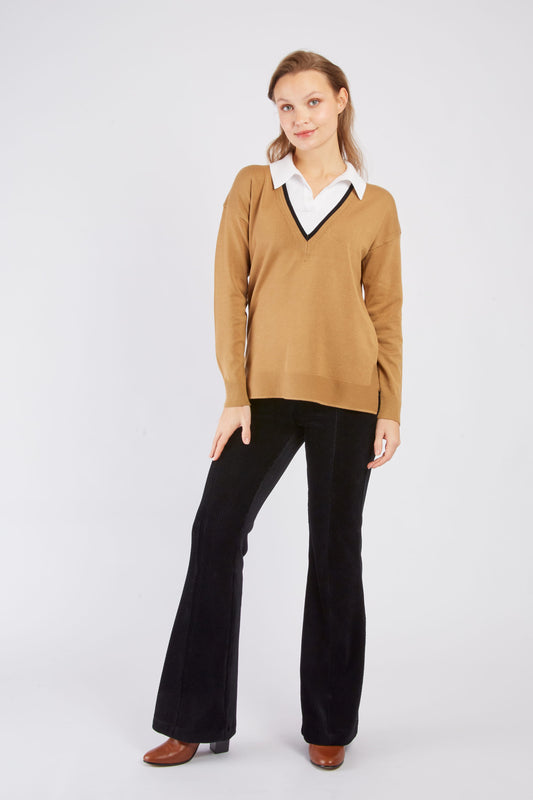 Derhy Camel Sweater Agrippine