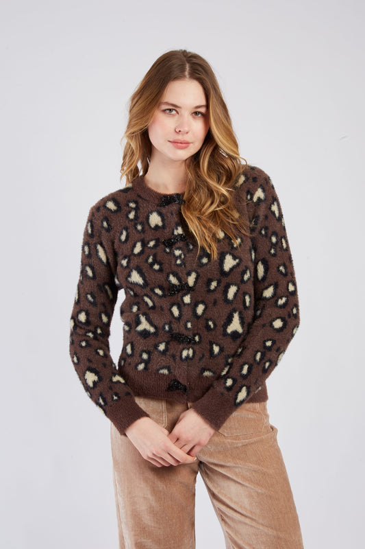 Derhy Brown Cardigan Bethany