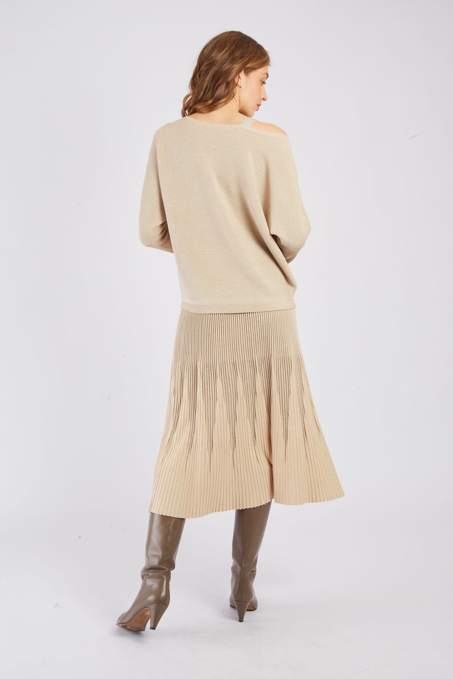 Derhy Beige Knit Skirt Judith