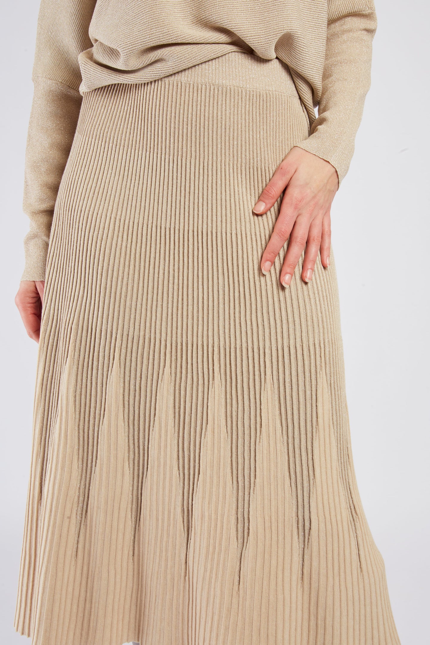 Derhy Beige Knit Skirt Judith