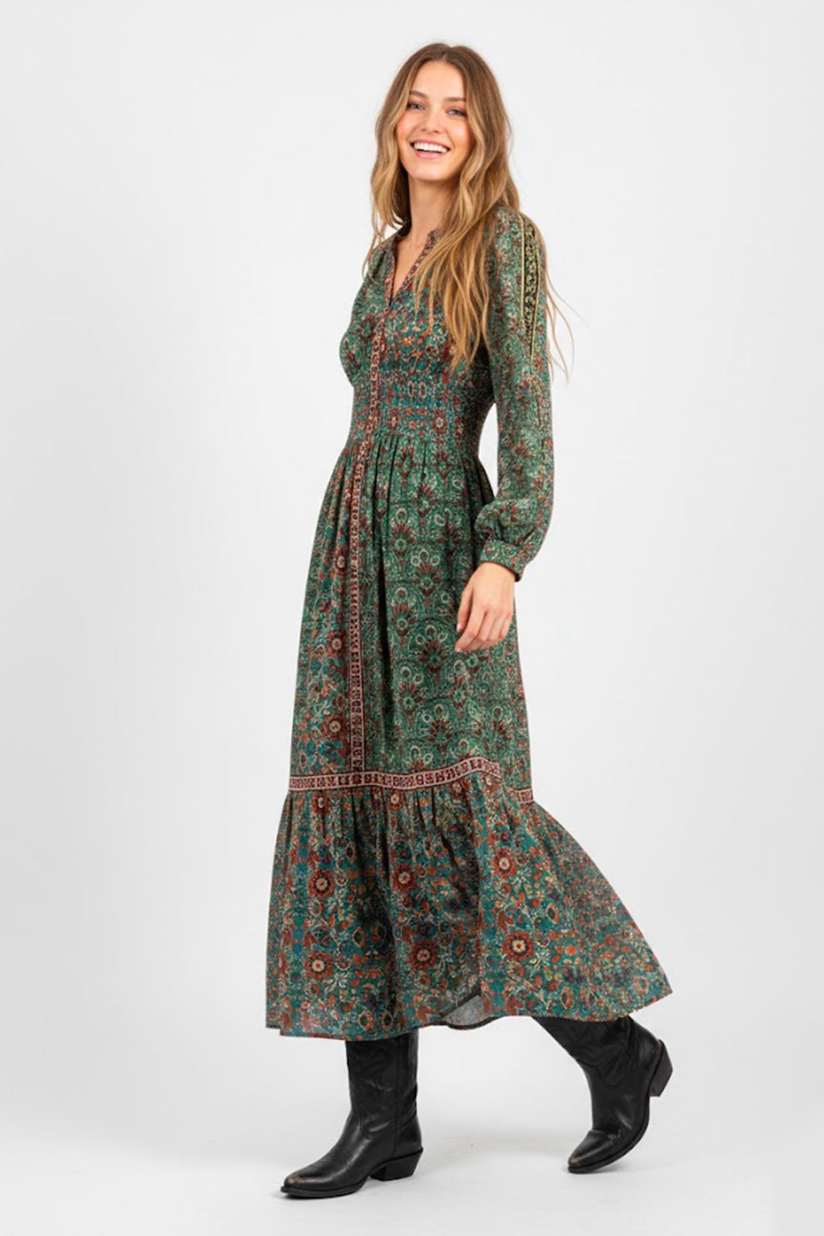Derhy Paisley Print Dress Fanette