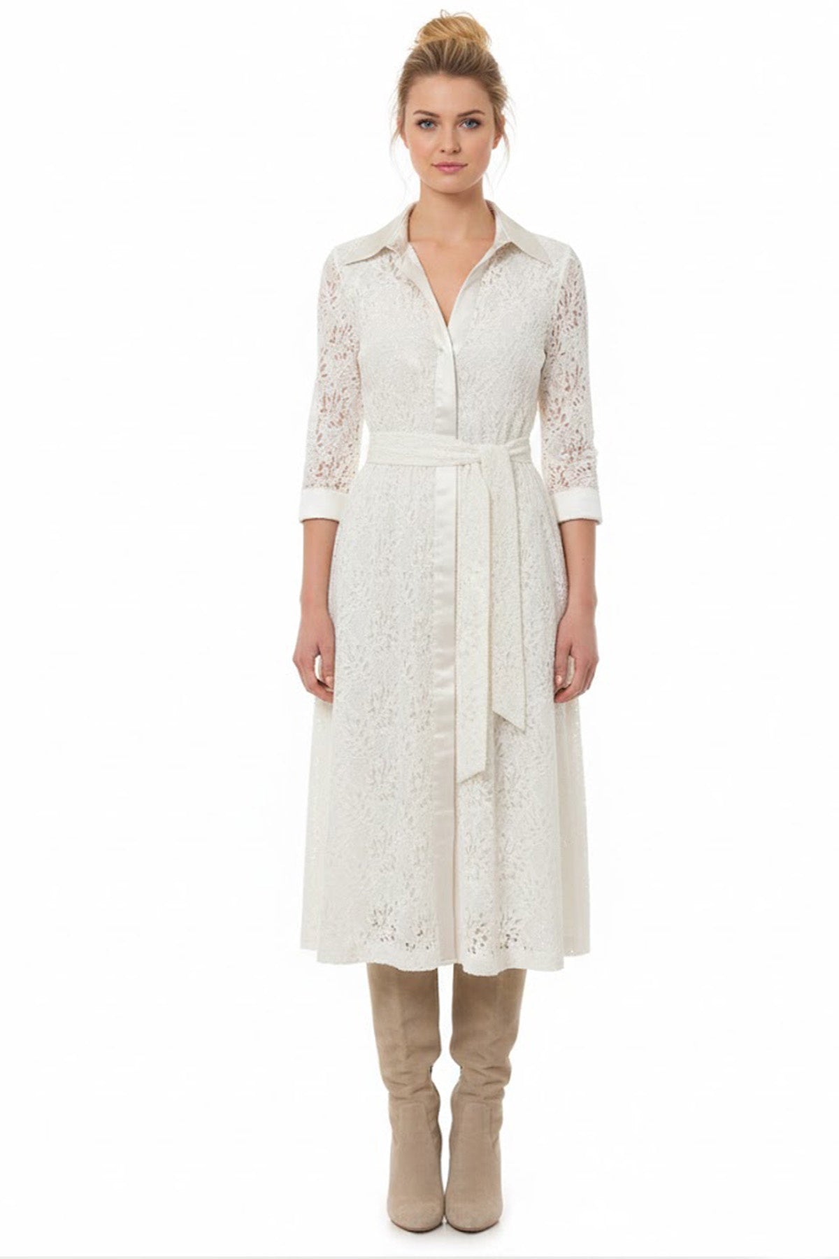 Derhy Cream Lace Dress Aladin