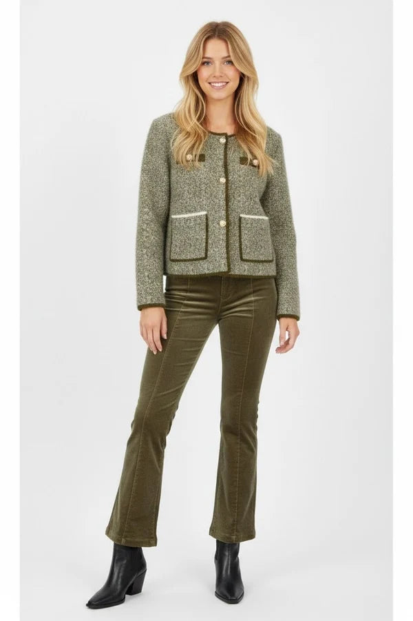 Derhy Khaki Cardigan Elyna