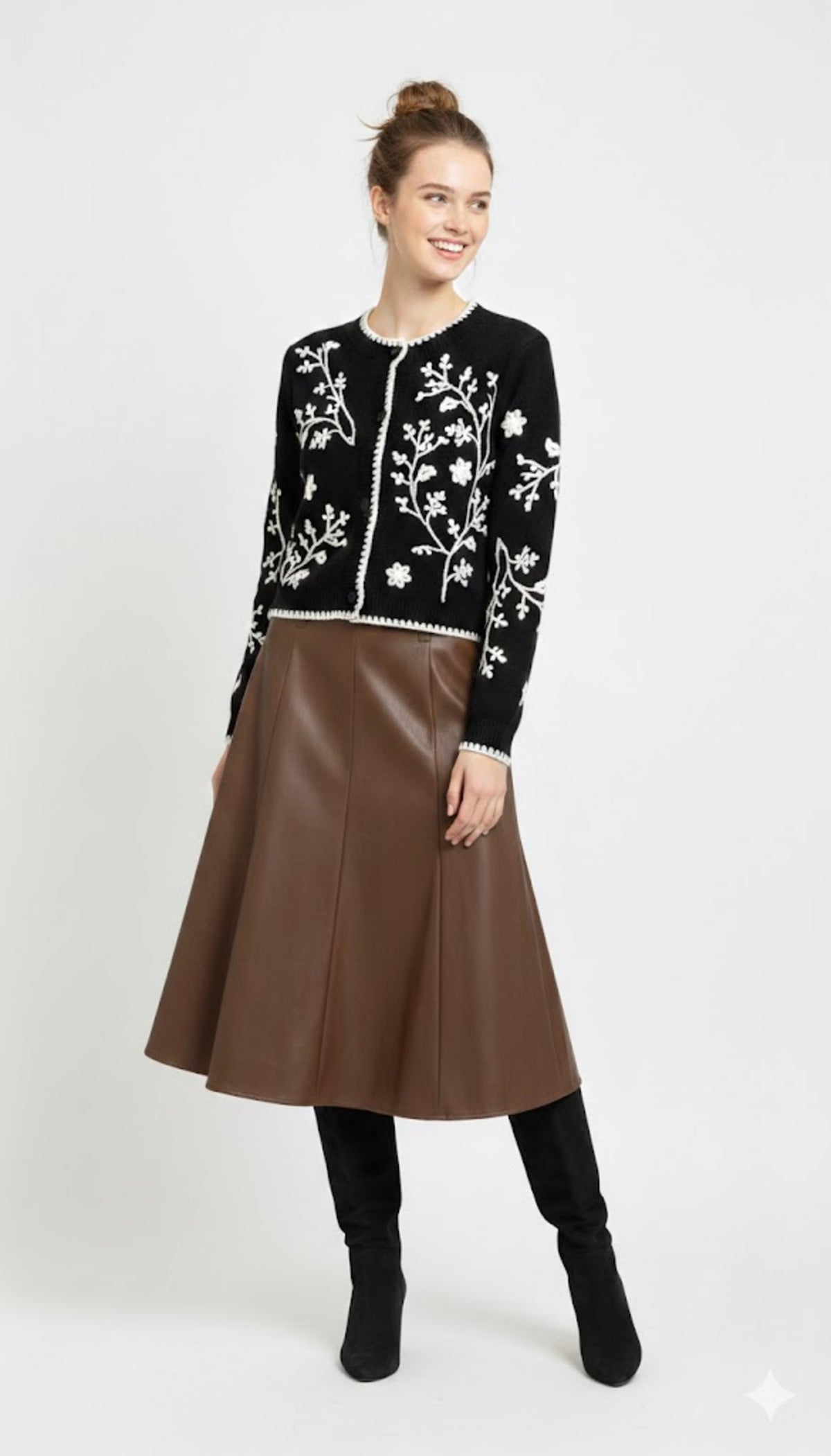 Derhy Faux Leather Skirt Ilona